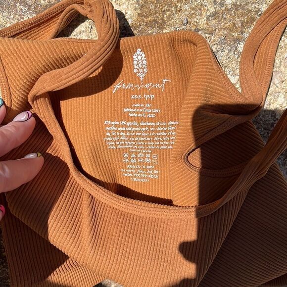 Free People Movement Happiness Runs Square Neck Crop Tank - Picture 7 of 10